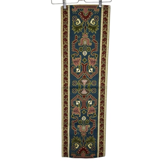 Handmade Other - Hand Embroidered Floral‎ Table Runner Tapestry Eastern European Turkish Blue Red